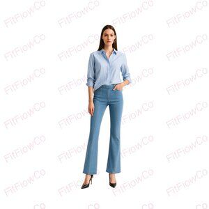 ⭐ Celebrity Pink “The Angel” Light Wash Pull-On Flare Jeans Sz L EUC